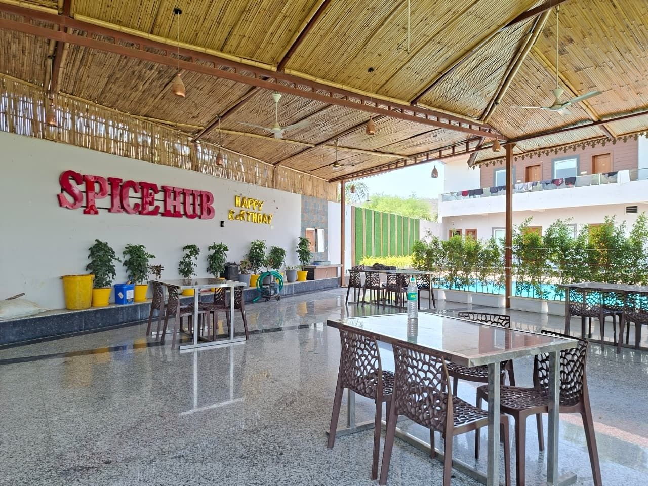 Spice Hub pure-veg restaurant at The Ambay Villa Udaipur